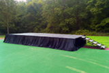 stage on basketball court